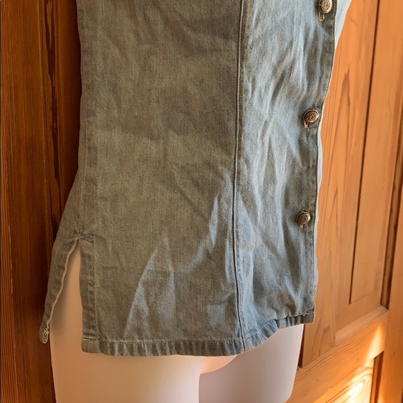 Ignite Sleeveless Light Denim Top - Picture 3 of 9